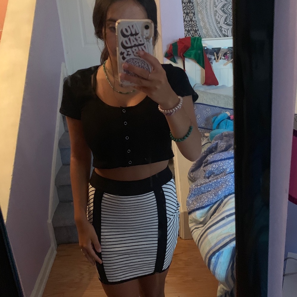 Bebe High Waisted Mini Skirt